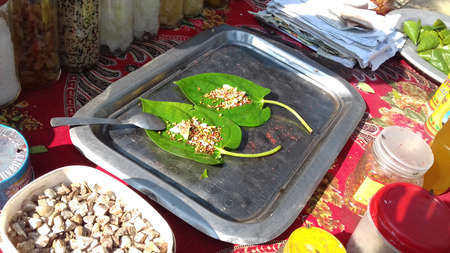 Close-up of green leaves.の写真素材