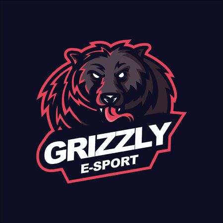 grizzly  for e-sport gaming mascotのイラスト素材