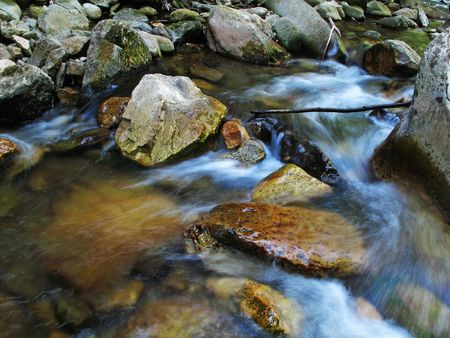 Mountain Stream near village の写真素材