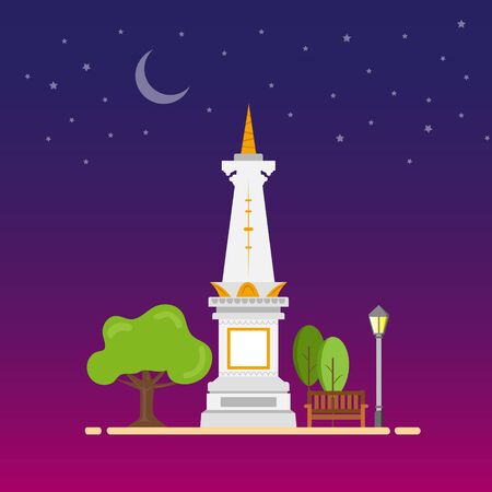 the white paal icon in jogja asiaのイラスト素材