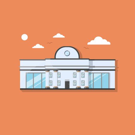 university concept building constructionのイラスト素材