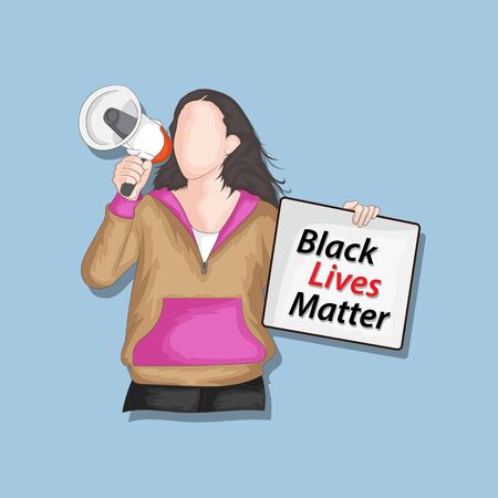 Black lives matter concept vectorのイラスト素材