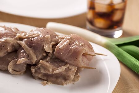 chicken flavored ready for grillの写真素材