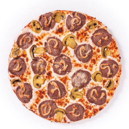 Delicious pizza from top viewの写真素材