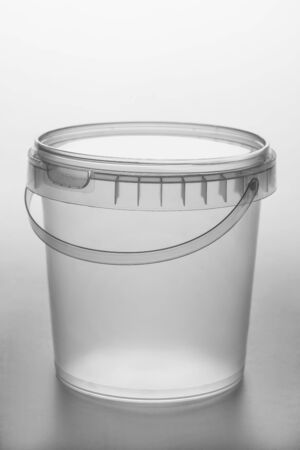 Transparent plastic bucket productの写真素材