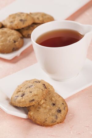 Delicious cookies for the eveningの写真素材