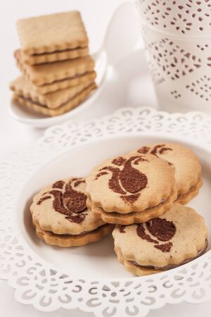 Delicious cookies for the eveningの写真素材