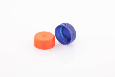 Plastic gallon cap on white