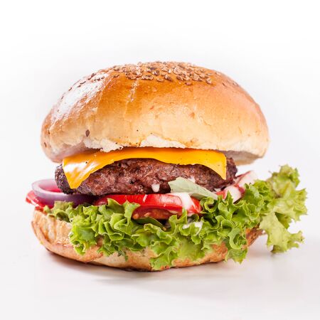 american juicy cheese burgerの写真素材