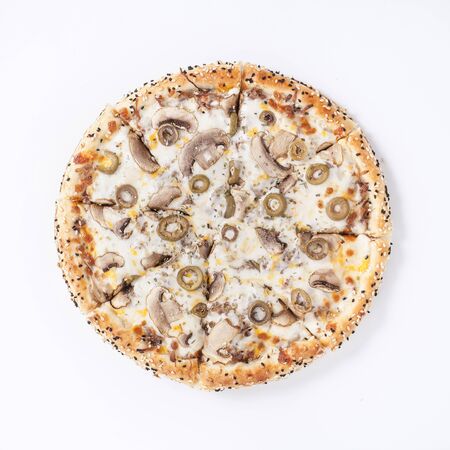 Pizza delicious and tasty top viewの写真素材