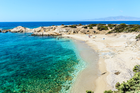 Emerald beaches of Naxos, Greeceの写真素材