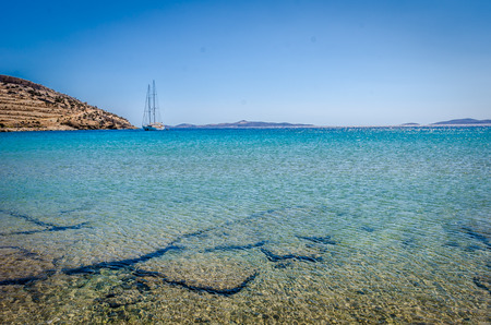 Emerald beaches of Naxos, Greeceの写真素材