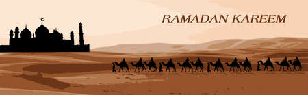 Ramadan Kareem Banner 2021 eid mubarakのイラスト素材