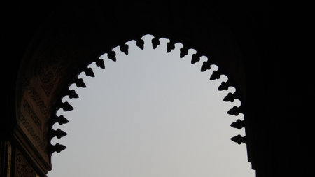 Detail of Alhambra palace in Granada, Spain.の写真素材