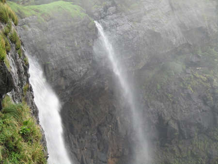 Waterfall in the mountains of the island of Sao Miguel, Azores