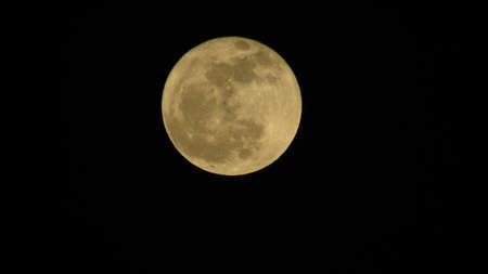 Moon and little stars at night.の写真素材