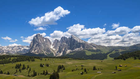 Beautiful panoramic view of the Dolomites in Italy