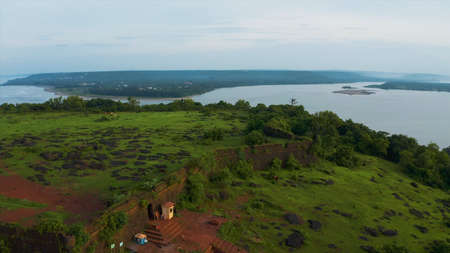 Aerial view of Sigiriya Lion Rock Fortress, Sri Lankaの写真素材