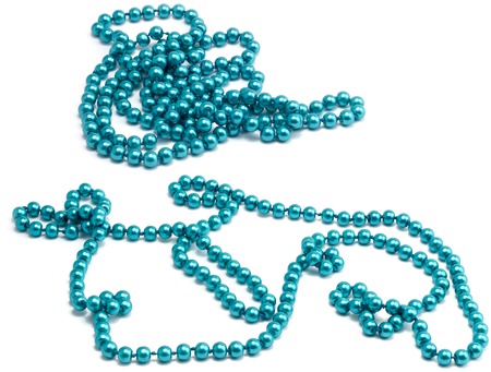 Blue bead necklaceの写真素材
