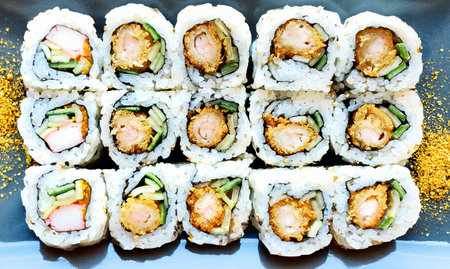 sushi roll japanese food styleの写真素材