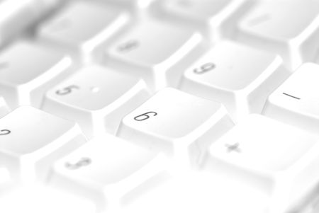 high key image of computer numeric keyboardの写真素材