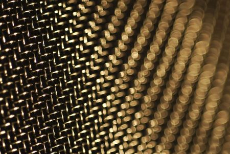 macro of metal sieve with shallow focusの写真素材