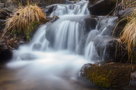 Autumn waterfallの写真素材