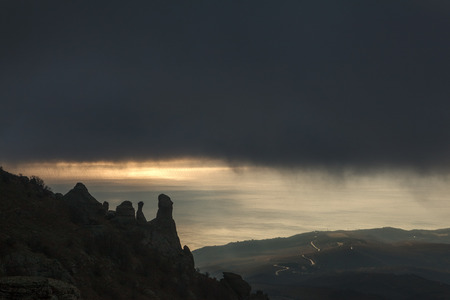 evening landscapeの写真素材