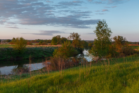 Morning on the riverの写真素材