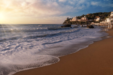 castiglioncello beach tuscany livorno italyの写真素材