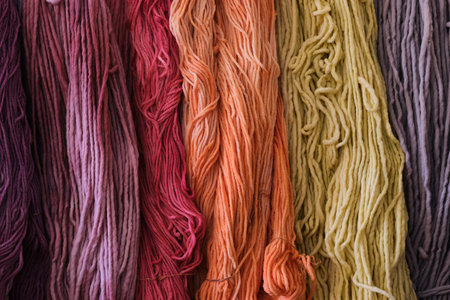 balls of yarn yellow orange purple pink