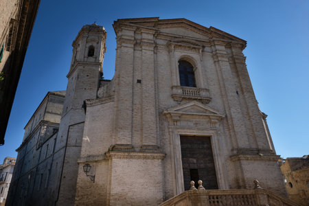 church in the historic center of vast abruzzoの写真素材