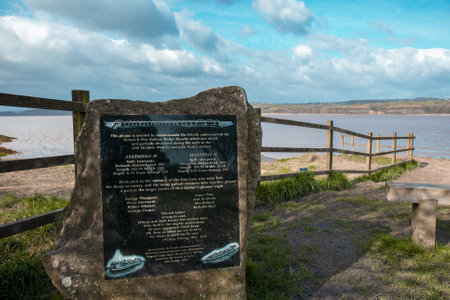 Purton ships graveyard, Memorial of the lost and the boats on the banks of the River Seven to prevent erosion, Berkeley, Gloucestershire, UKのeditorial素材