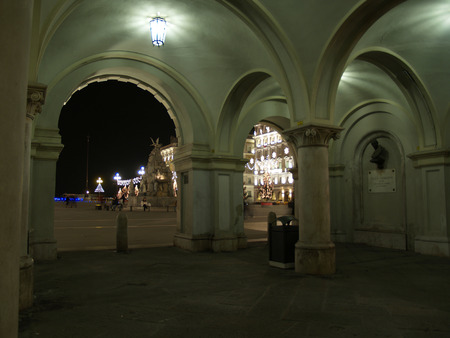 Particular view of Piazza Unita in Triesteのeditorial素材