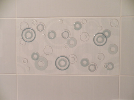 Particular of one inlaid tile of azure bublesの写真素材