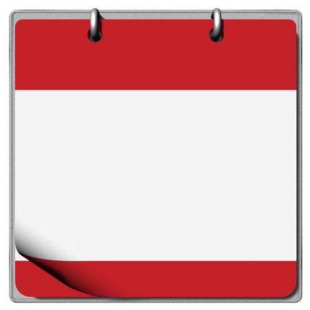 Calendar with space to insert text and slightly raised pageの写真素材