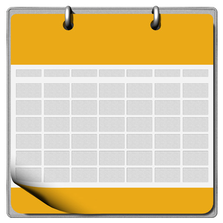 Calendar with space for inserting text and slightly raised pageの写真素材