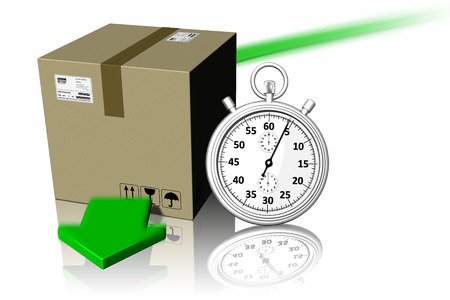 Package, packaged shipped and delivered fast.の写真素材