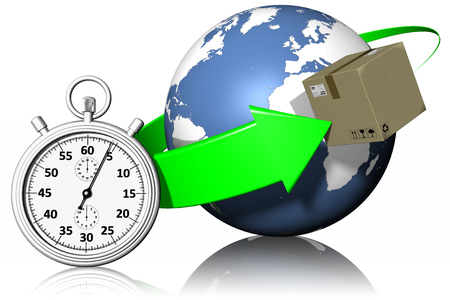 Package, packaged shipped and delivered fast.の写真素材