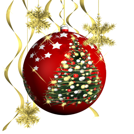 Christmas. Christmas decoration with white background.の写真素材