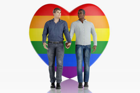 3d illustration. LGBT. Gay pride. On the occasion of Valentine's Day and Gay pride for the love and rights of the LGBT communityの写真素材