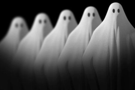 Halloween. Ghost. Typical ghost sheet. Mystery, fear, fantasy image suitable for autumn celebration...