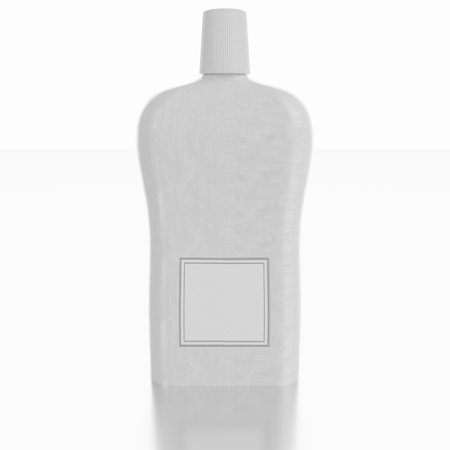 3d blank cosmetic bottle on white background with clipping path (high resolution 3D image)の写真素材