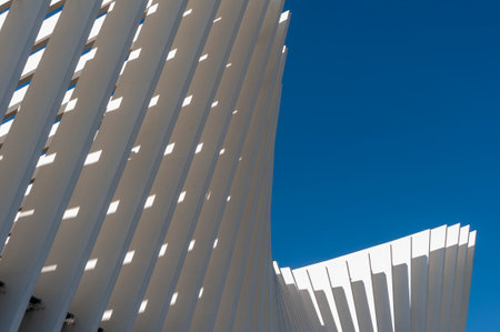 Reggio Emilia, Italy, Railway Station - September 01, 2020: Mediopadana railway station designed by...