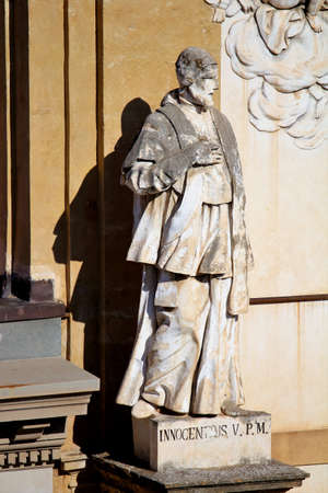 Palermo, Italy - evocative image of the church of San Domenico, statues on the facade