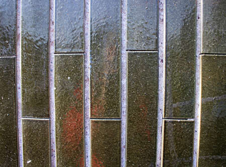 evocative image of rectangular green wall tiles