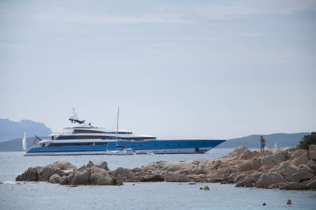 sardinia 2013 Capriccioli beach maxi yacht luxuryのeditorial素材