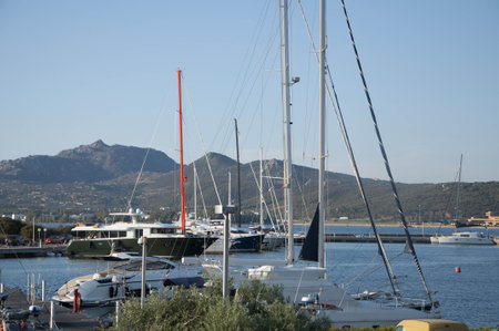 2013 sardinia sea port of Olbia maxi yacht luxuryのeditorial素材