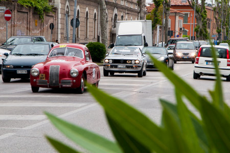 FIAT 1100 S berlinetta Gobbone 1948 and lanciaのeditorial素材