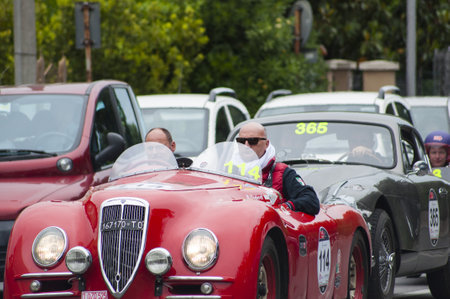 mille miglia 2014 vintage car in fanoのeditorial素材